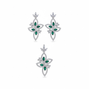 نیم ست سنگ زمرد